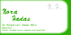 nora hadas business card